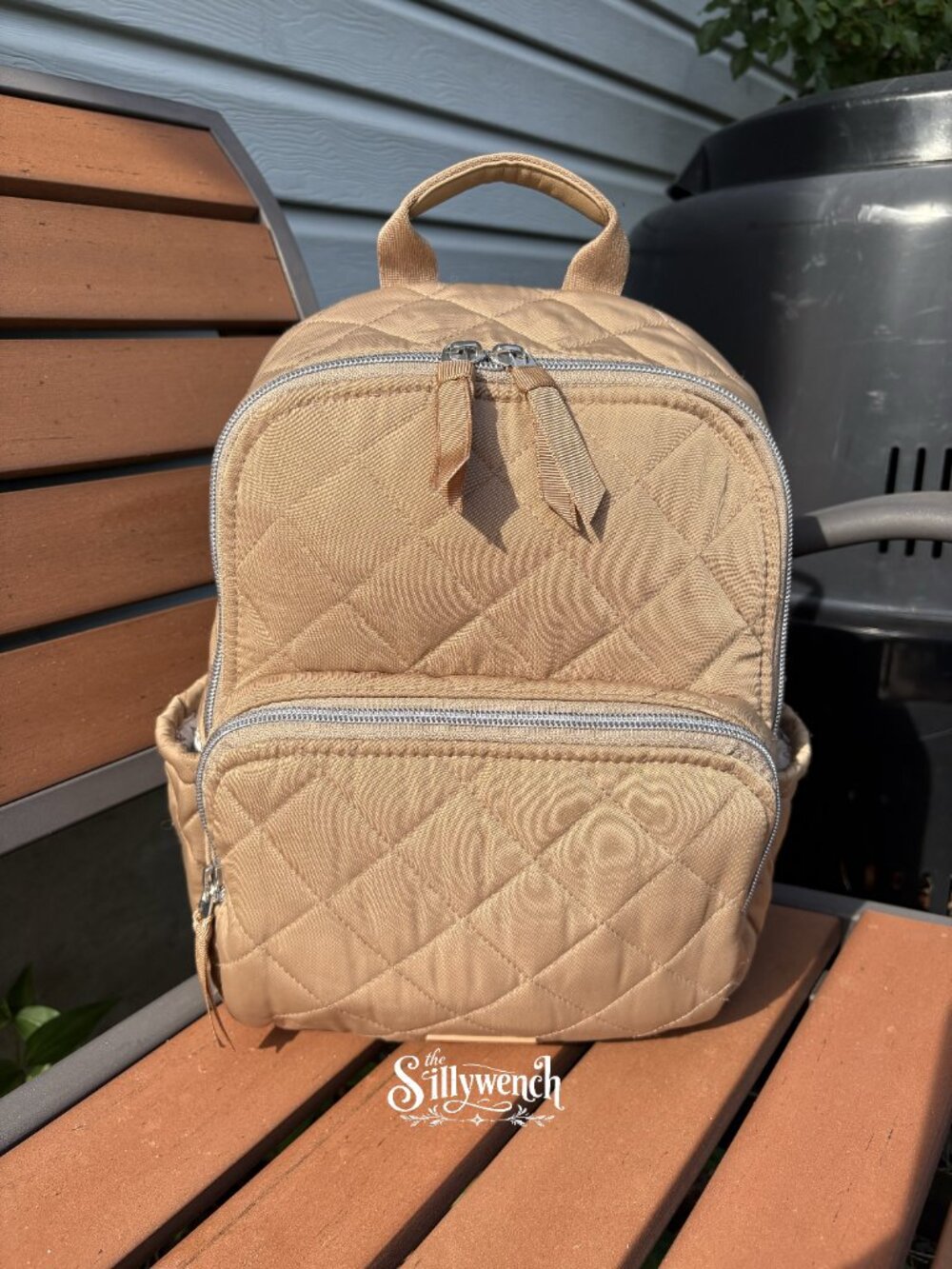 Vera Bradley Meadowlark Tan Small Backpack in Performance Twill
